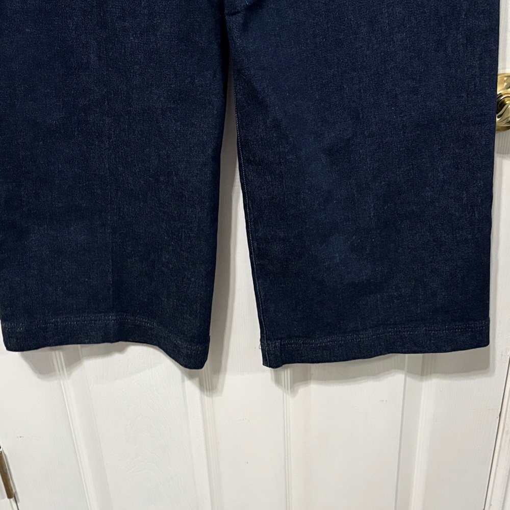 SPANX Zero Waistband Cropped Wide Leg Jeans Size Large - Picture 4 of 13